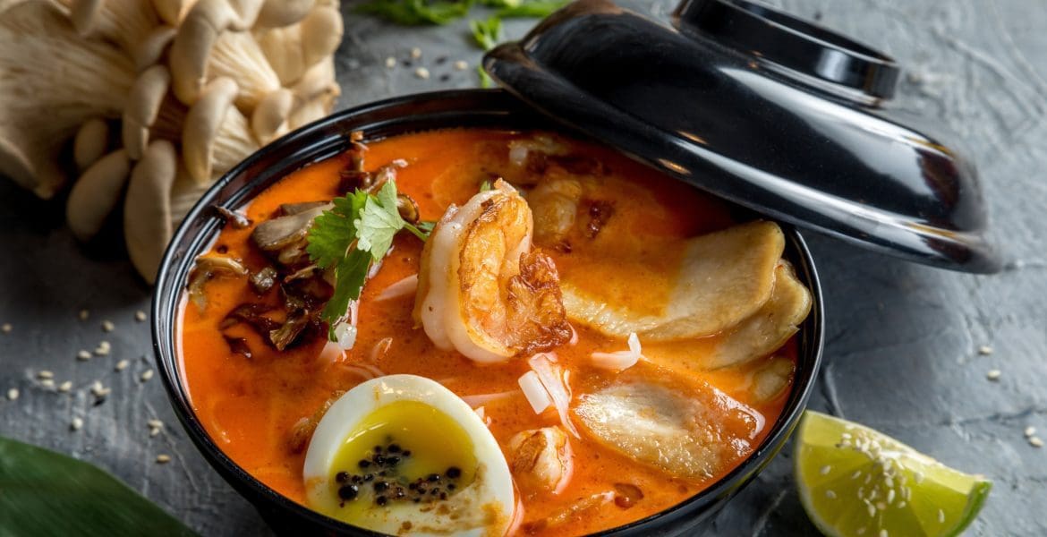 Malaysian Laksa Noodle Soup - Chefs Club Kitchen
