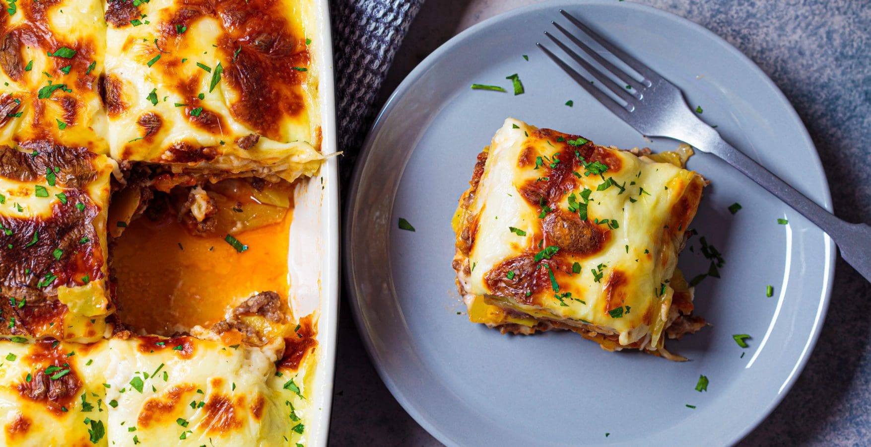 Moussaka Greek Eggplant, Potato, & Ground Lamb Casserole Chefs Club