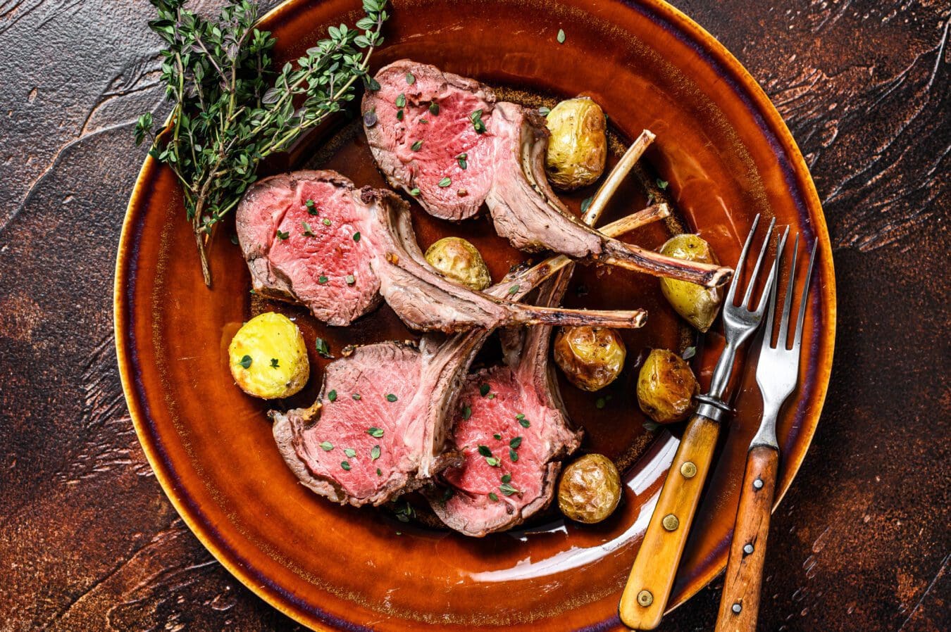 Rosemary Lamb Chops With Fingerling Potatoes And Green Beans - Chefs ...