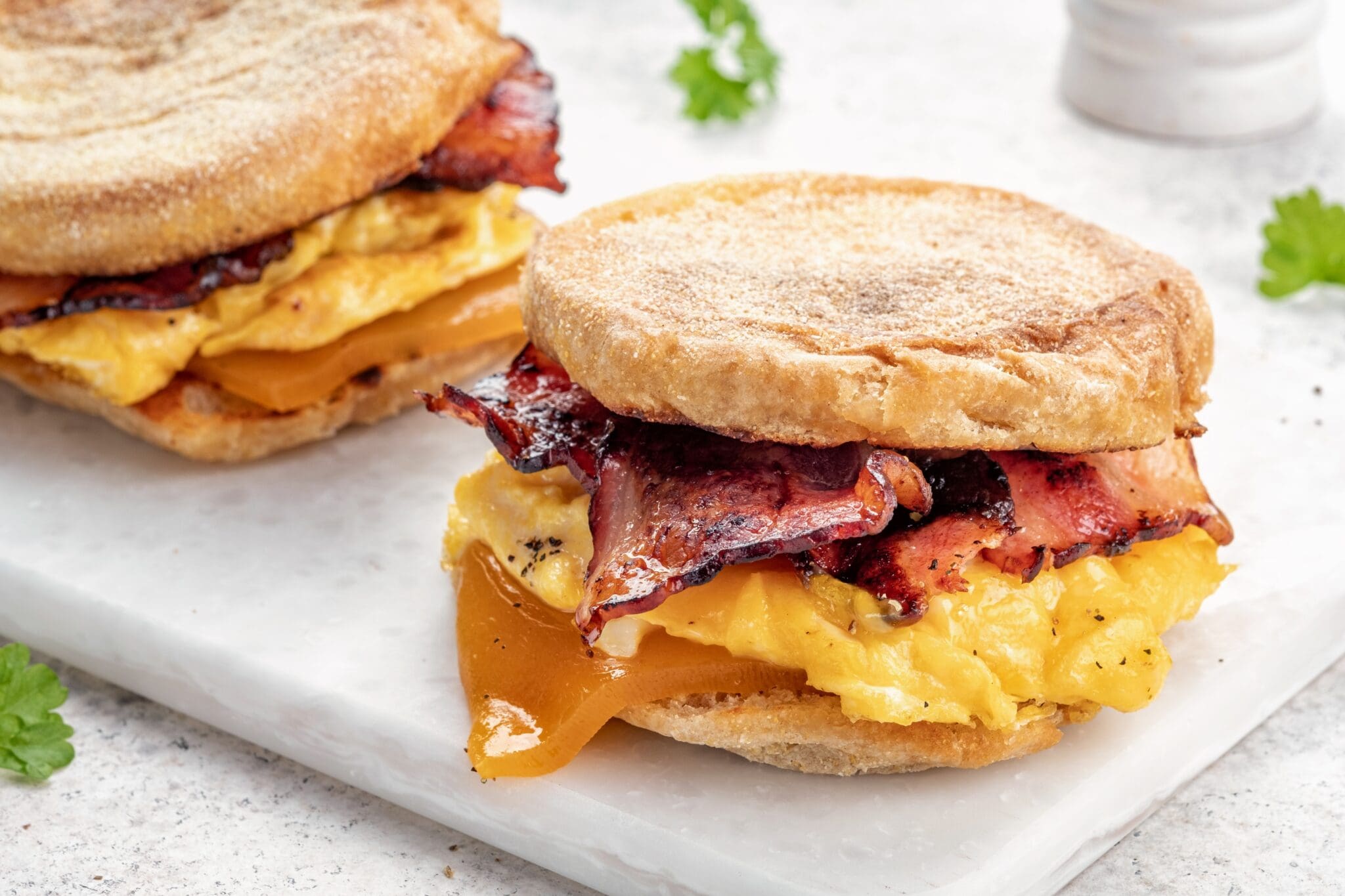 Breakfast Sandwich with Bacon, Mortadella, Egg and Smoked Gouda Chefs